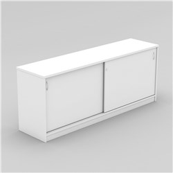 OM Credenza 1500W x  450D x 720mmH Lockable Sliding Doors All White