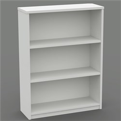 OM Bookcase 900W x 320D x 1200mmH 2 Shelf All White