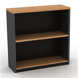 OM Bookcase 900W x 320D x 900mmH 1 Shelf Beech And Charcoal
