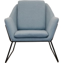 Rapidline Cardinal Lounge Chair 1 Seater 755W x 800D x 870mmH Light Blue Fabric