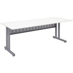 Rapidline C Leg Desk 1200W x 700D x 730mmH Natural White/Silver