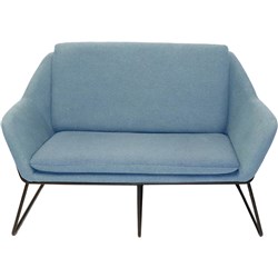 Rapidline Cardinal Lounge Chair 2 Seater 1335W x 690D x 890mmH Light Blue Fabric