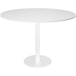 Rapidline Estillo Disc Base Round Table 1200D x 755mmH White Top White Base