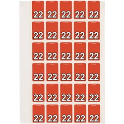 Avery Top Tab 22 Year Code Label 20x30mm Orange Pack Of 150
