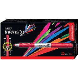 Bic Intensity Permanent Marker Fine Red Box 12