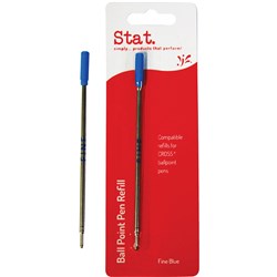 Stat Ballpoint Pen Refill Cross Compatible Fine Blue 