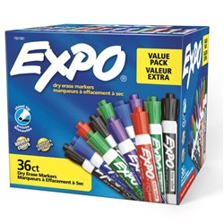Expo Dry Erase Whiteboard Marker Chisel Tip Assorted Assorted Box of 36