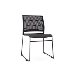 OLG Stax Visitor Chair Black Sled Base Polypropylene Seat And Back