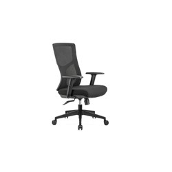 OLG Tilly Task Chair With Arms Black Fabric Seat Mesh Back 