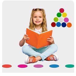 Visionchart Creative Kids On Your Marks Floor Markers 140mm Assorted Colours Pack Of 10