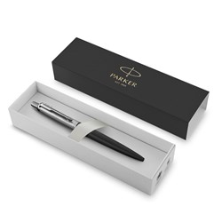 Parker Jotter XL Ballpoint Pen Matte Black Chrome Trim Blue Refill