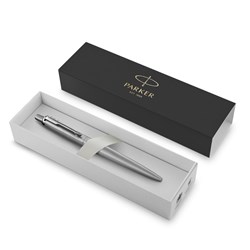 Parker Jotter XL Monochrome Ballpoint Pen Stainless Steel Chrome Trim Blue Ink