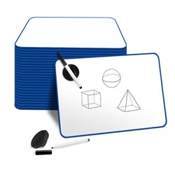 Visionchart Creative Kids Double Sided Magnetic A4 Plain Whiteboard + Marker Pack Of 25