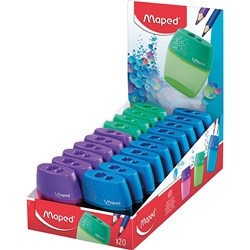 Maped Shaker Sharpener 2 Hole Plastic Assorted Colours