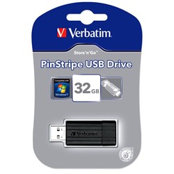 Verbatim Store 'n' Go Pinstripe USB Drive 2.0 32GB Black