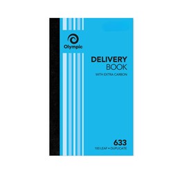 Olympic 633 Delivery Book Carbon Duplicate 200 x 125mm 100 Leaf Blue