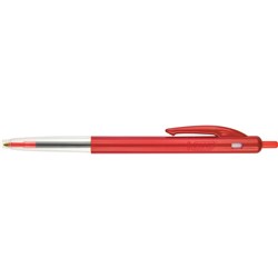 Bic Clic M10 Xtra Life Ballpoint Pen Retractable Medium 1mm Red Pack of 10