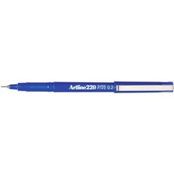 Artline 220 Fineliner Pen Super Fine 0.2mm Blue