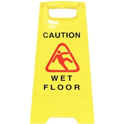 Cleanlink A-Frame Safety Sign Wet Floor 320W x 310D x 650mmH Yellow