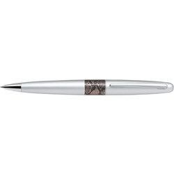 Pilot MR2 Ballpoint Pen Medium 1mm Python Silver Barrel Black Ink